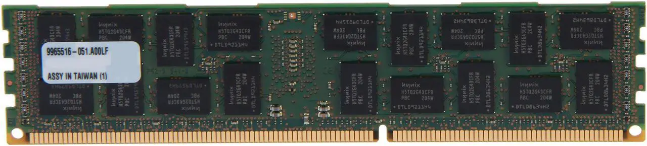 Alt view image 2 of 3 - Kingston 8GB ECC Registered DDR3 1600 Server Memory DR x4 Hynix C Model KVR16R11D4/8HC