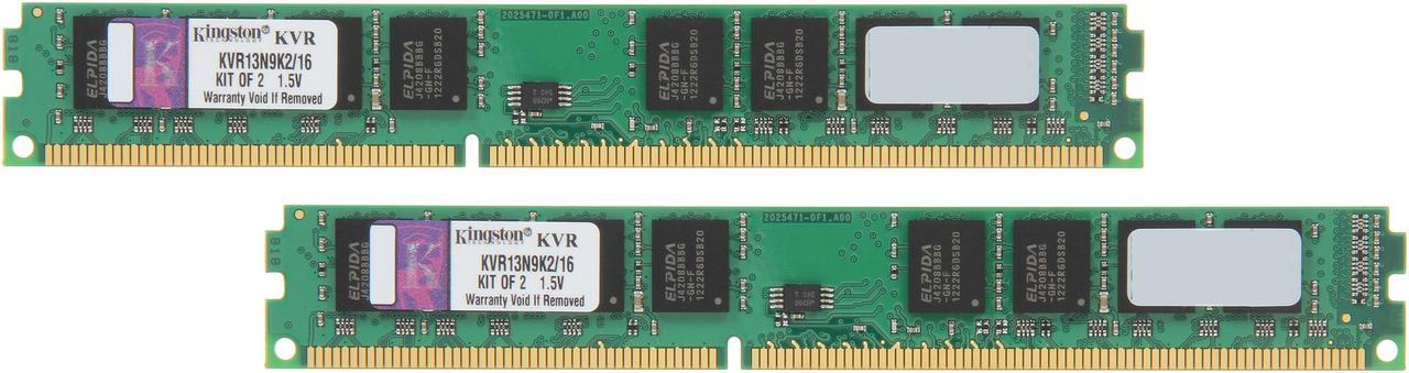 Kingston 16GB (2 x 8GB) DDR3 1333 Desktop Memory Model KVR13N9K2/16