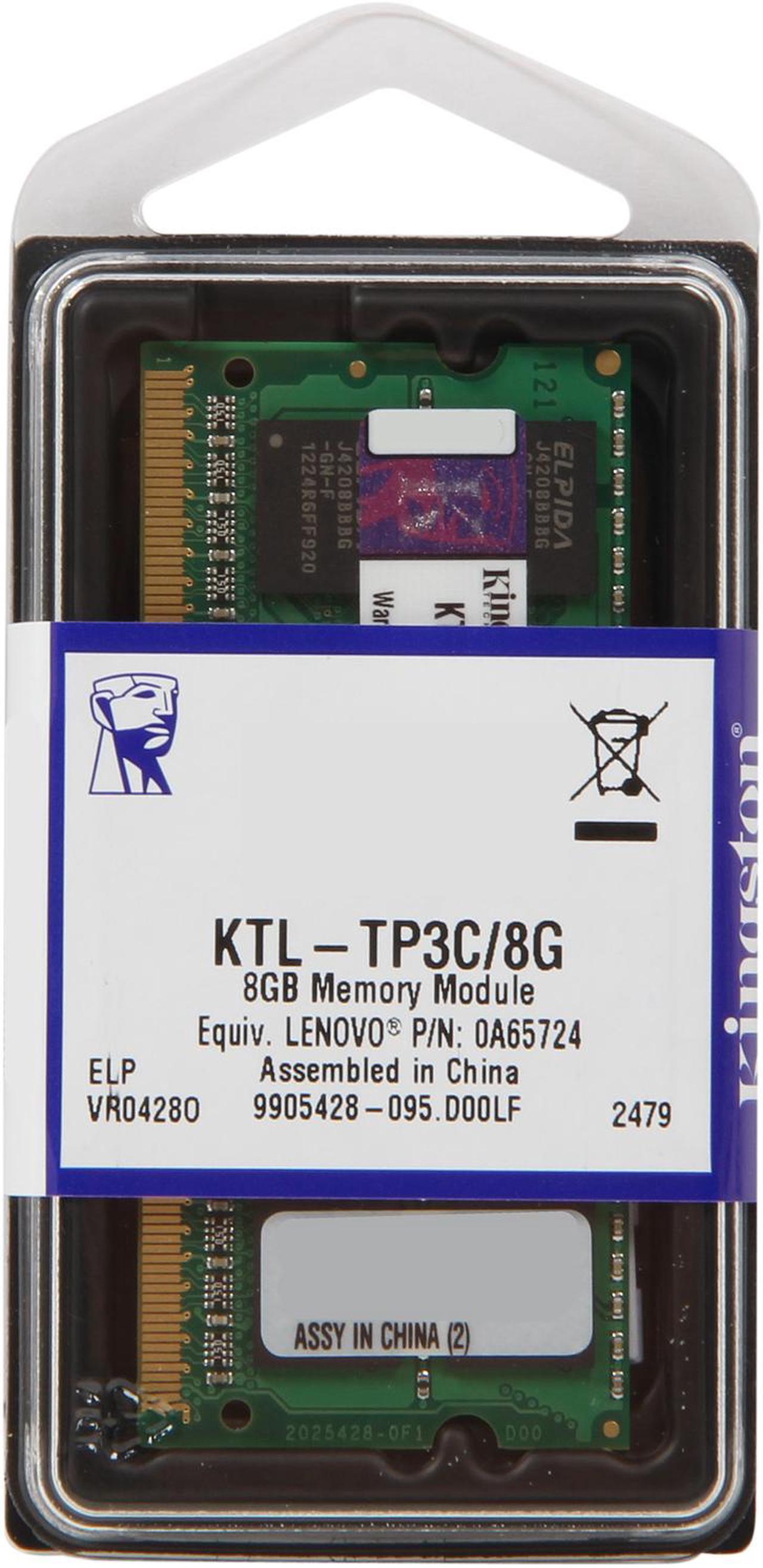 Alt view image 3 of 3 - Kingston 8GB Unbuffered DDR3 1600 (PC3 12800) System Specific Memory Model KTL-TP3C/8G