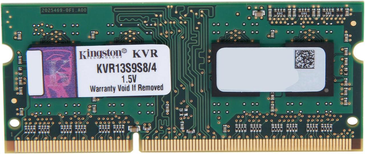 Kingston 4GB 204-Pin DDR3 SO-DIMM DDR3 1333 Laptop Memory Model KVR13S9S8/4