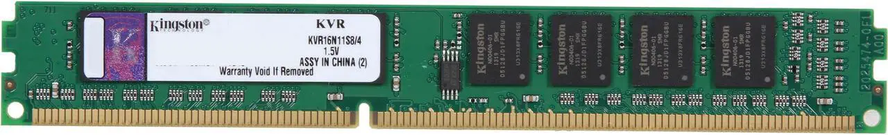 Main image of Kingston 4GB DDR3 1600 Desktop Memory Model KVR16N11S8/4