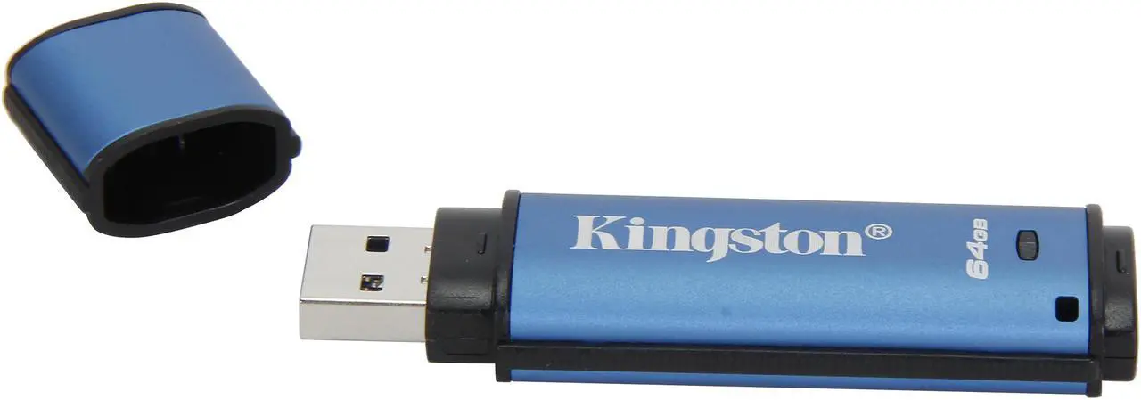 Alt view image 3 of 5 - Kingston 64GB Data Traveler AES Encrypted Vault Privacy 256Bit USB 3.0 Flash Drive (DTVP30/64GB)