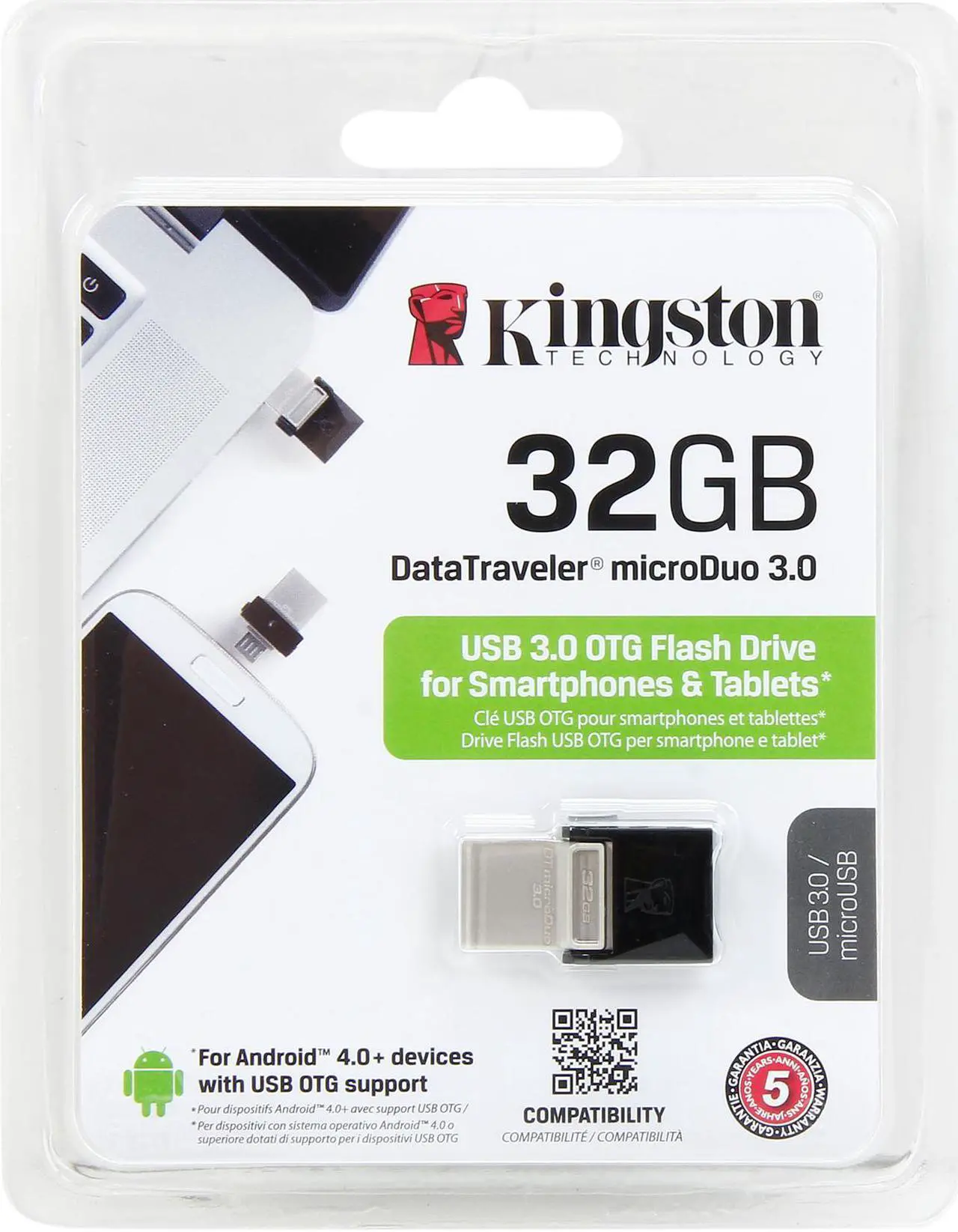 Alt view image 6 of 6 - Kingston 32GB Data Traveler Micro Duo OTG USB 3.0 Flash Drive (DTDUO3/32GB)