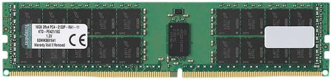 Alt view image 2 of 4 - Kingston 16GB 288-Pin DDR4 SDRAM ECC Registered DDR4 2133 (PC4 17000) System Specific Memory Model KTD-PE421/16G