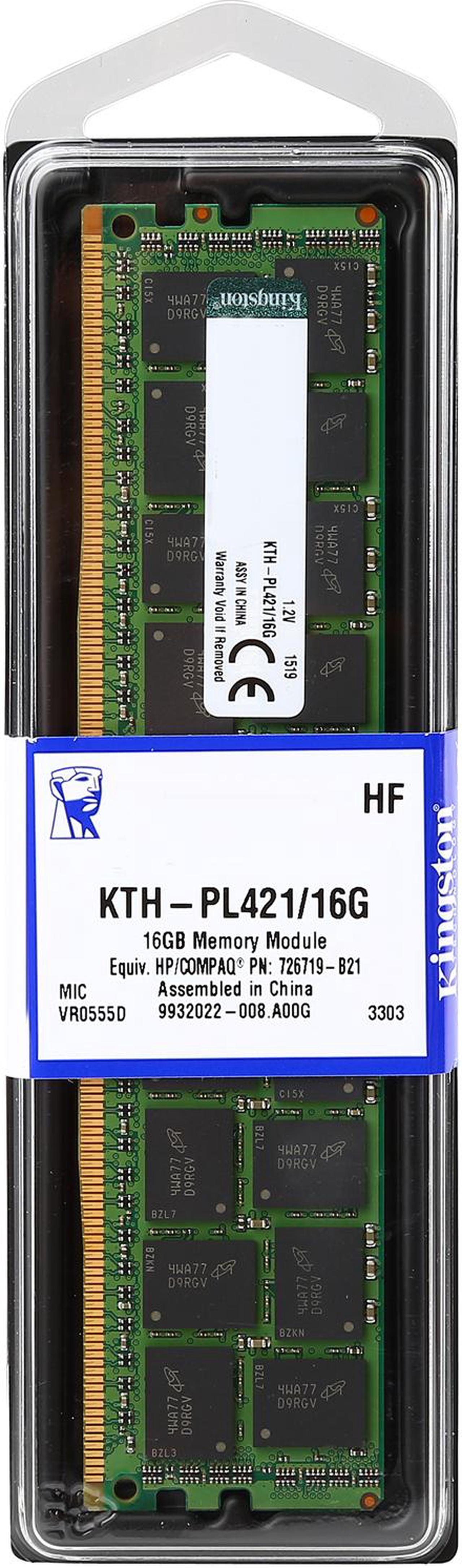 Alt view image 2 of 2 - Kingston 16GB ECC Registered DDR4 2133 (PC4 17000) Server Memory Model KTH-PL421/16G