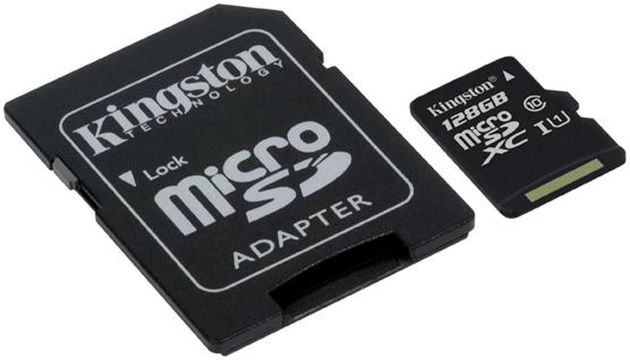 Alt view image 3 of 4 - Kingston 128GB MicroSDXC UHS-I/U1 Class 10 Memory Card with Adapter (SDC10G2/128GB)