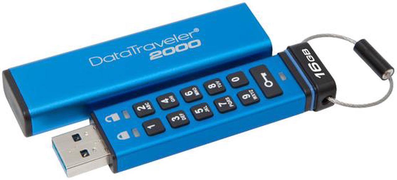 Alt view image 5 of 5 - Kingston DataTraveler 2000 16GB Keypad USB Flash Drive 256-bit AES in XTS Mode DT2000/16GB