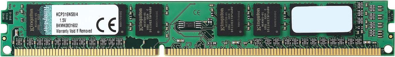 Kingston 4GB 240-Pin DDR3 SDRAM Unbuffered DDR3 1600 (PC3 12800) System Specific Memory Model KCP316NS8/4