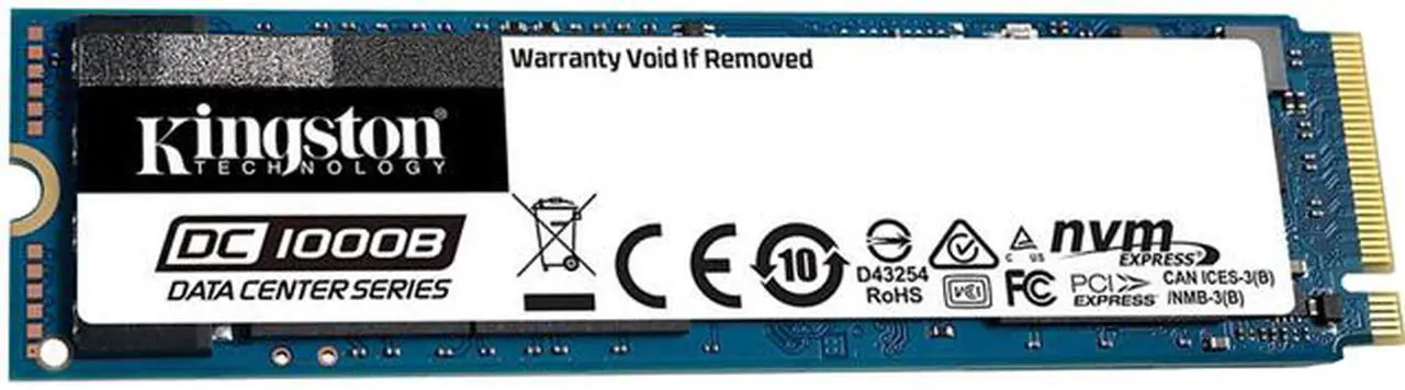 Main image of Kingston DC1000B SEDC1000BM8/960G M.2 2280 960GB PCIe NVMe Gen3 x4 3D TLC Enterprise Solid State Drive