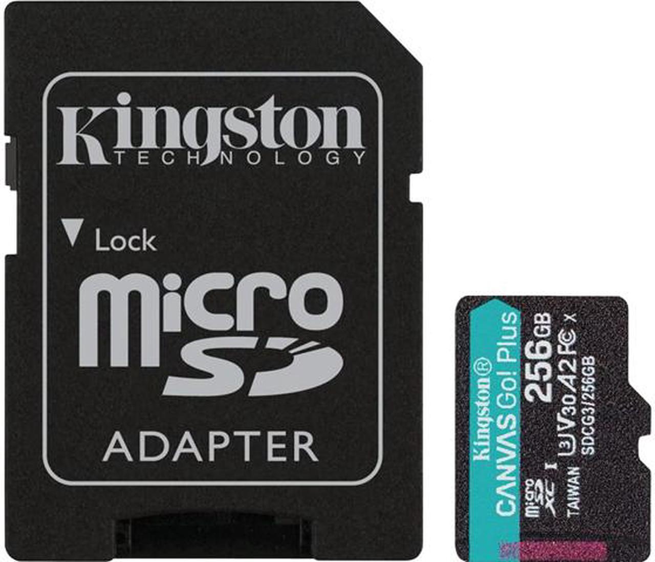 Kingston Canvas Go! Plus 256GB microSDXC Flash Card w/ Adapter Model SDCG3/256GBCR