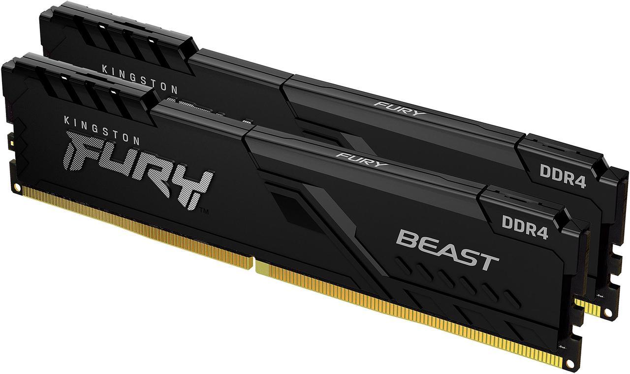 Kingston FURY Beast 32GB (2 x 16GB) 288-Pin PC RAM DDR4 3200 (PC4 25600) Desktop Memory Model KF432C16BB1K2/32