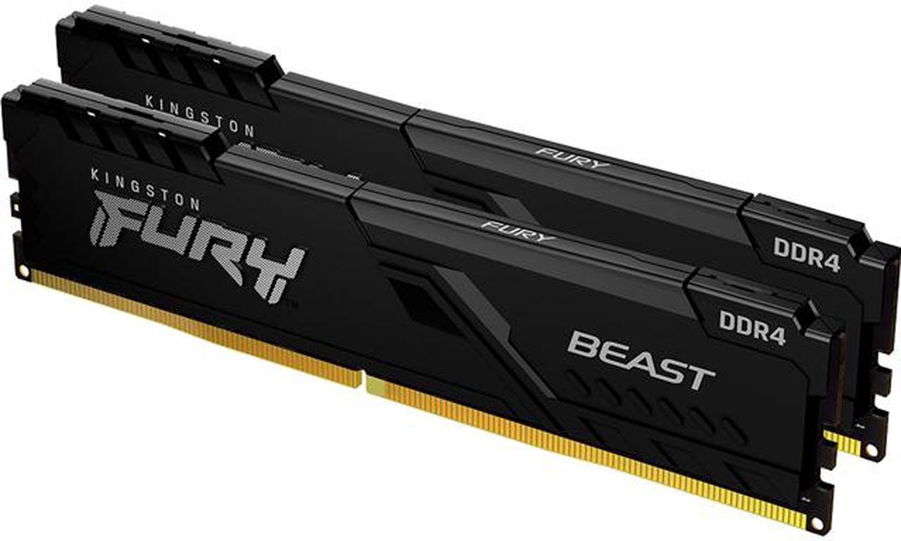 Kingston FURY Beast 32GB (2 x 16GB) 288-Pin PC RAM DDR4 3600 (PC4 28800) Desktop Memory Model KF436C18BBK2/32