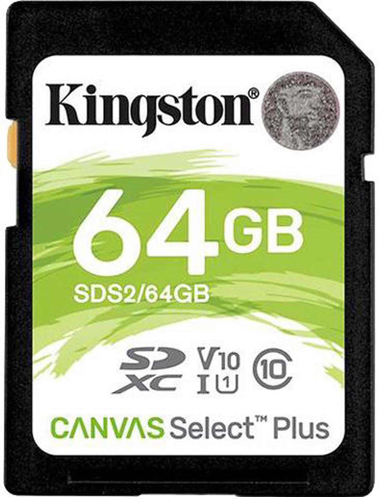 Kingston Canvas Select Plus 64GB Secure Digital Extended Capacity (SDXC) Flash Memory Model SDS2/64GBCR