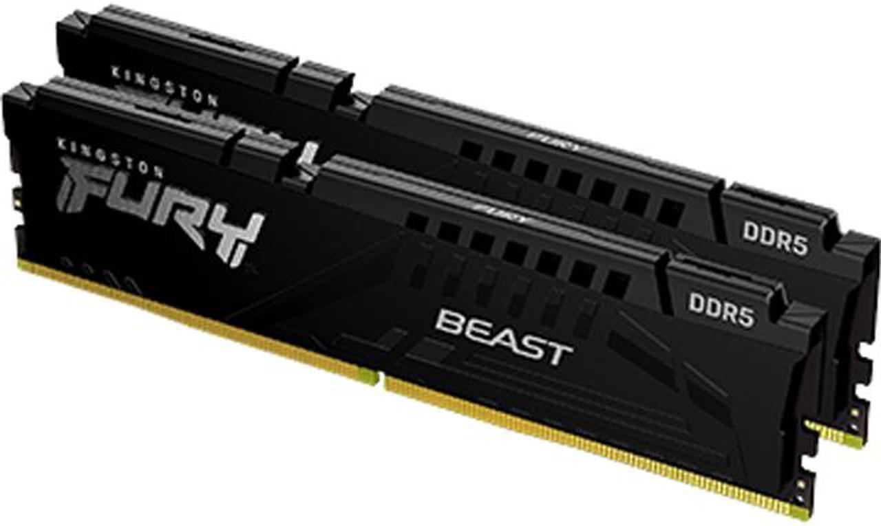 Kingston FURY Beast 32GB (2 x 16GB) 288-Pin PC RAM DDR5 5200 (PC5 41600) Desktop Memory Model KF552C40BBK2-32