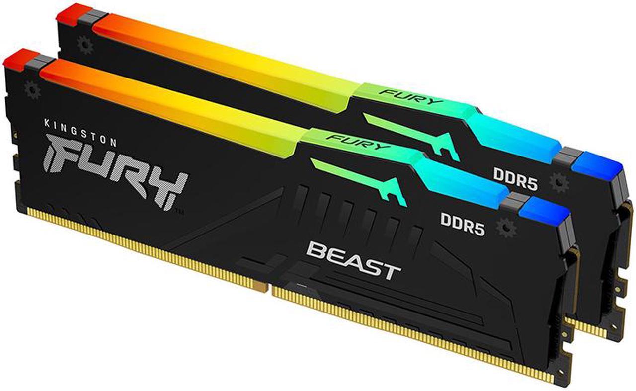 Kingston FURY Beast 32GB (2 x 16GB) 288-Pin PC RAM DDR5 6000 (PC5 48000) Memory (Desktop Memory) Model KF560C30BBEAK2-32