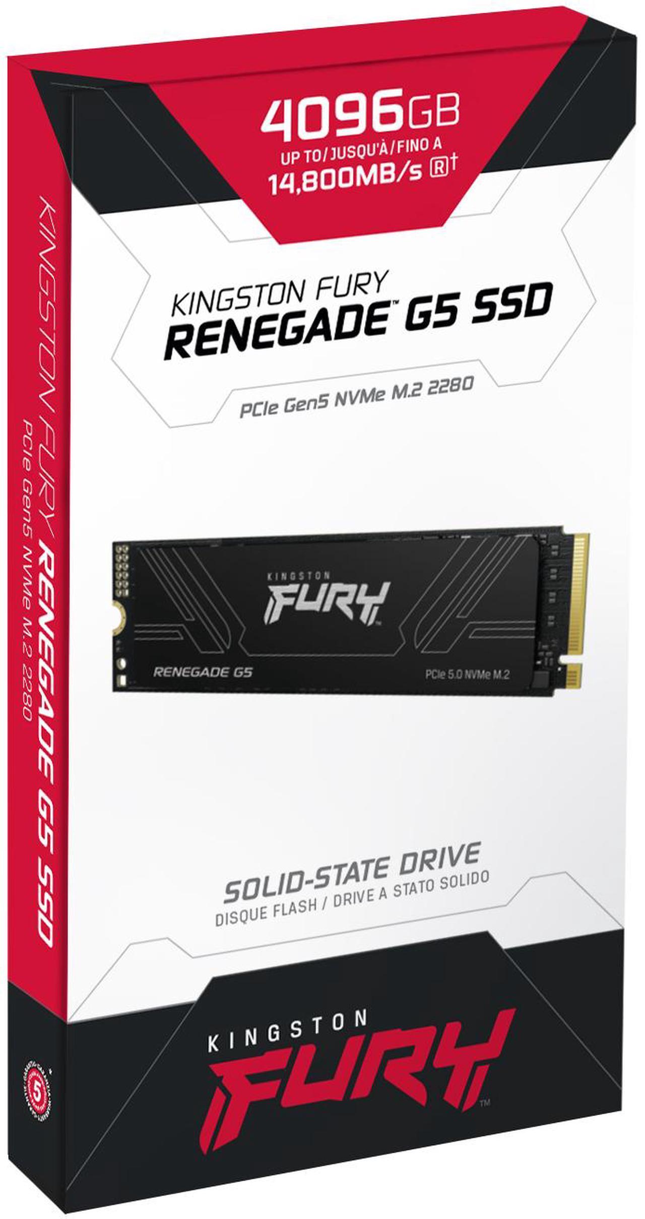 Alt view image 3 of 3 - Kingston FURY Renegade G5 M.2 2280 1TB PCI-Express 5.0 x4 3D NAND Internal Solid State Drive (SSD) SFYR2S/1T0