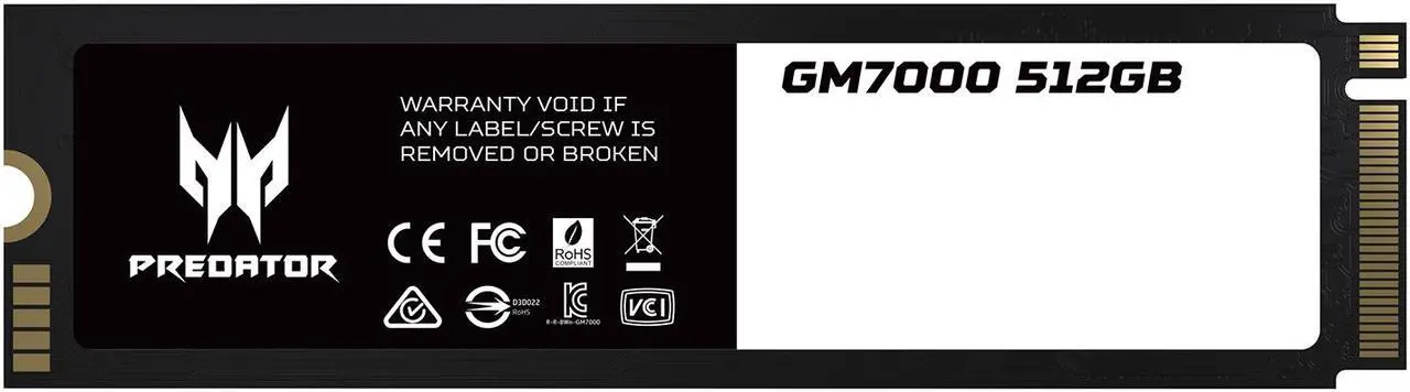 Main image of Predator GM7000 M.2 512GB PCI-Express 4.0 x4 Internal Solid State Drive (SSD) BL.9BWWR.104