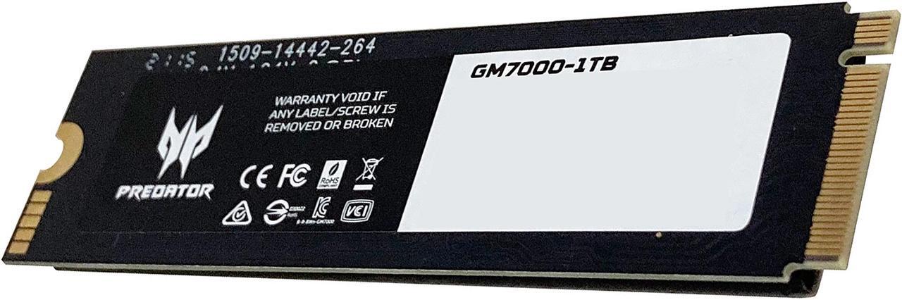 Alt view image 2 of 17 - Predator GM7000 M.2 1TB PCI-Express 4.0 x4 Internal Solid State Drive (SSD) BL.9BWWR.105