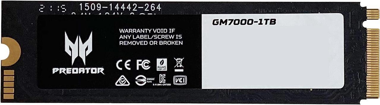 Main image of Predator GM7000 M.2 1TB PCI-Express 4.0 x4 Internal Solid State Drive (SSD) BL.9BWWR.105