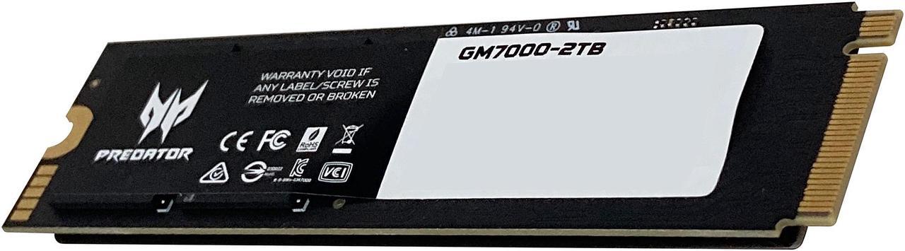 Alt view image 3 of 17 - Predator GM7000 M.2 2TB PCI-Express 4.0 x4 Internal Solid State Drive (SSD) BL.9BWWR.106
