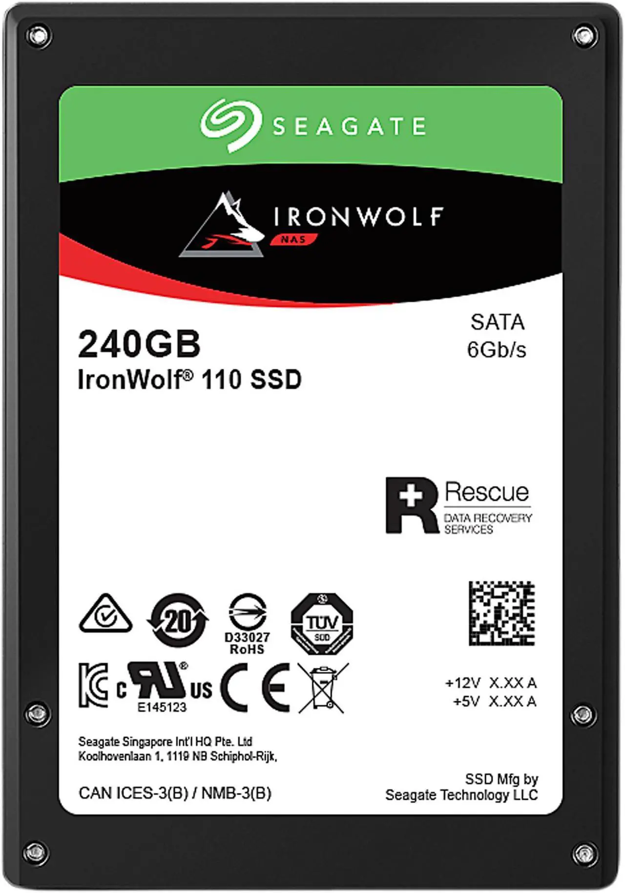 Main image of Seagate IronWolf 110 ZA240NM10011 2.5" SATA III 3D TLC Solid State Drive for NAS
