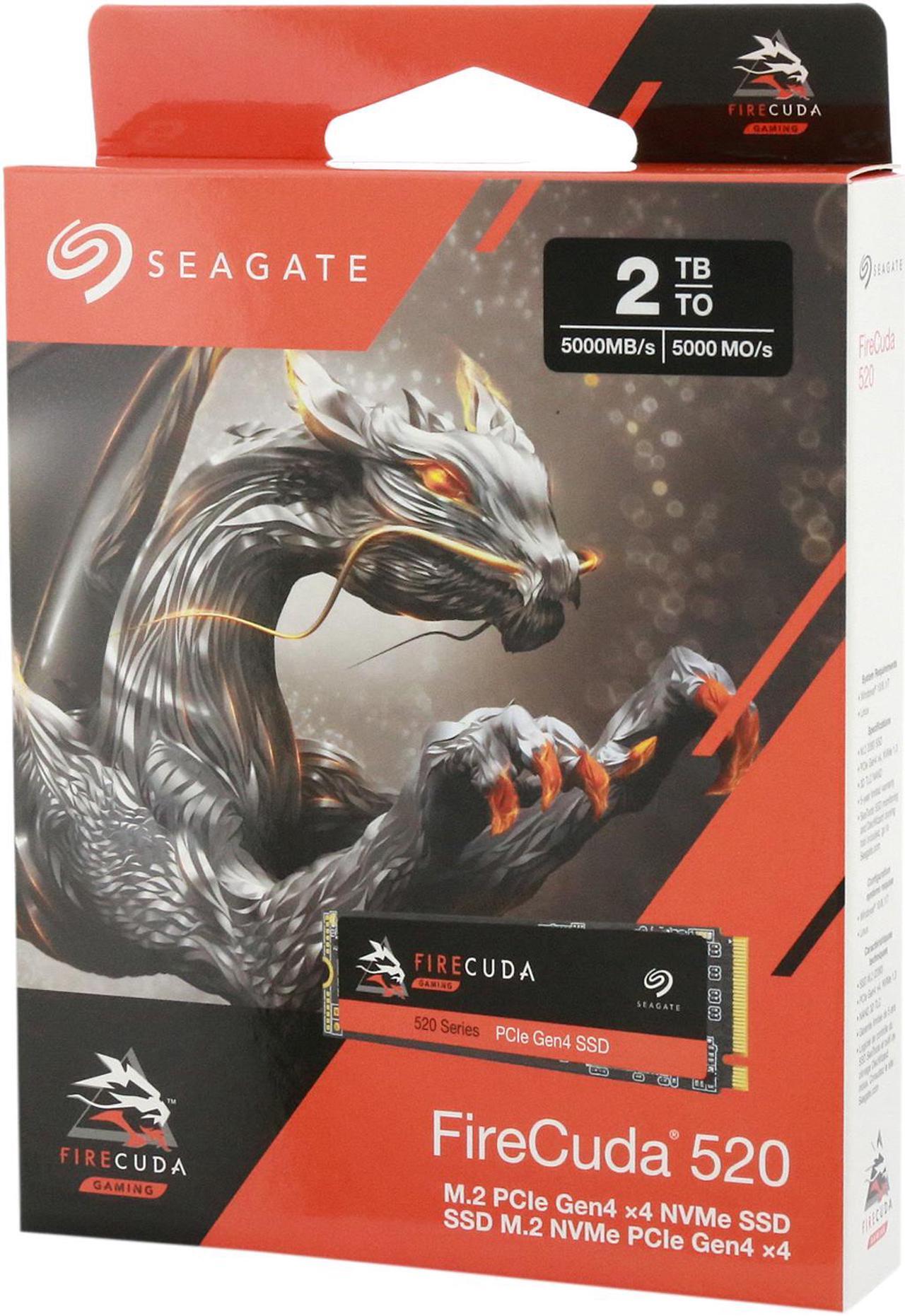 Alt view image 5 of 5 - Seagate Firecuda 520 2TB Performance Internal Solid State Drive SSD PCIe Gen4 X4 NVMe 1.3 for Gaming PC Gaming Laptop Desktop - 3-year Rescue Service (ZP2000GM3A002)