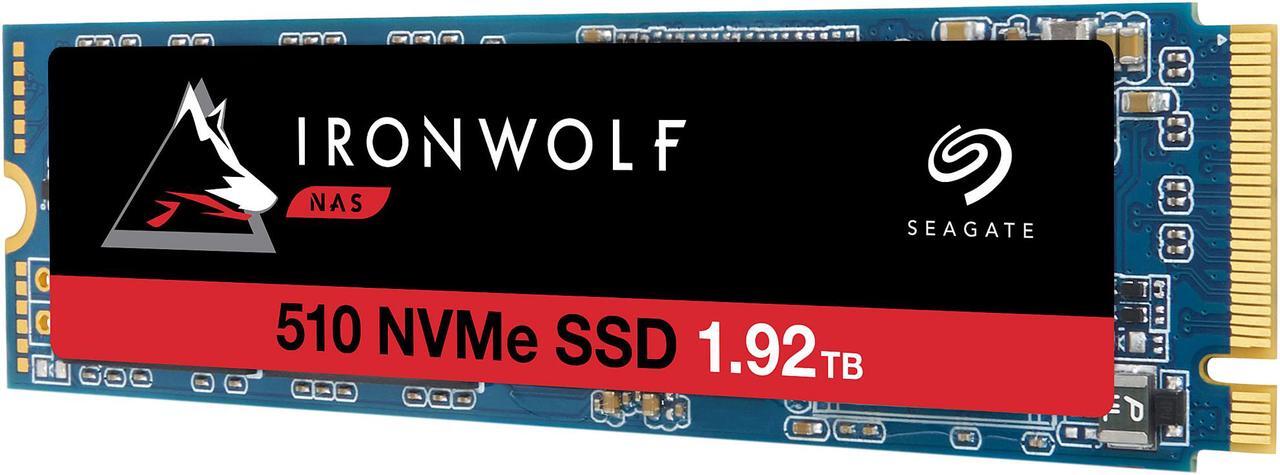 Alt view image 2 of 6 - Seagate IronWolf 510 1.92TB NAS SSD Internal Solid State Drive - M.2 PCIe for Multibay RAID System Network Attached Storage, 2 Year Data Recovery (ZP1920NM30011)