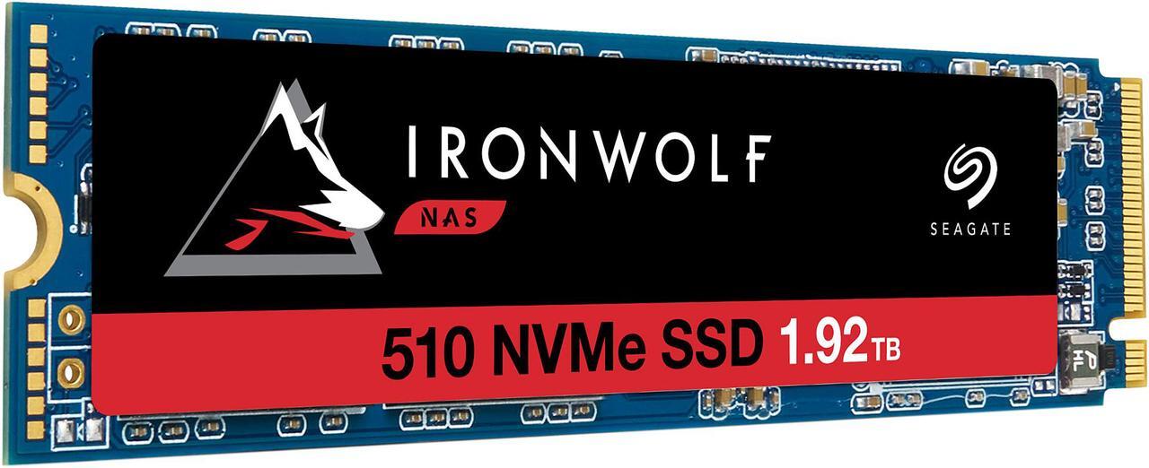 Alt view image 3 of 6 - Seagate IronWolf 510 1.92TB NAS SSD Internal Solid State Drive - M.2 PCIe for Multibay RAID System Network Attached Storage, 2 Year Data Recovery (ZP1920NM30011)