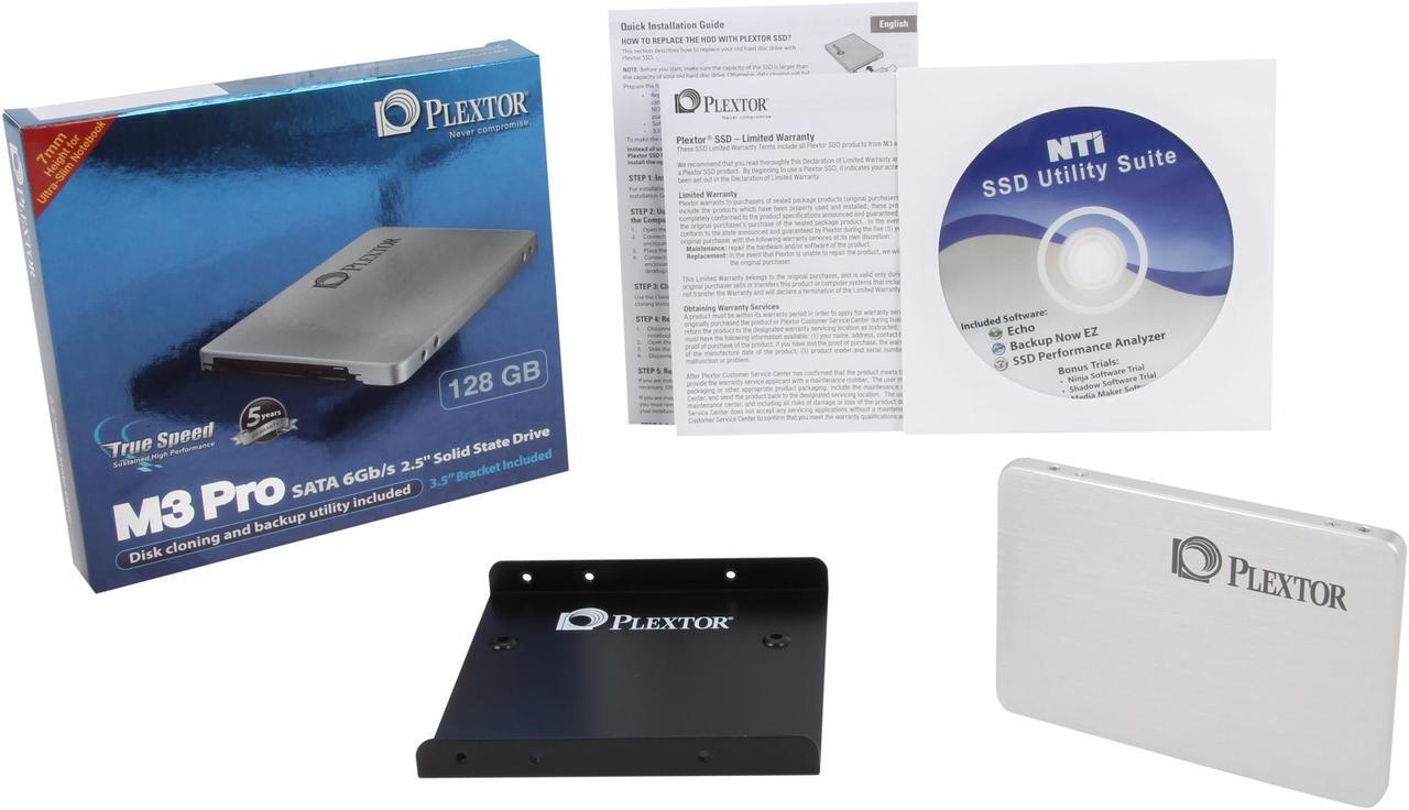 Alt view image 6 of 6 - Plextor M3 Pro Series 2.5" 128GB SATA III MLC 7mm Internal Solid State Drive (SSD) PX-128M3P