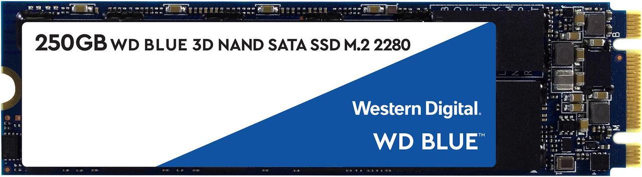 WD Blue 3D NAND 250GB Internal SSD - SATA III 6Gb/s M.2 2280 Solid State Drive - WDS250G2B0B