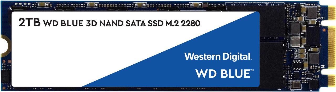 WD Blue 3D NAND 2TB Internal SSD - SATA III 6Gb/s M.2 2280 Solid State Drive - WDS200T2B0B