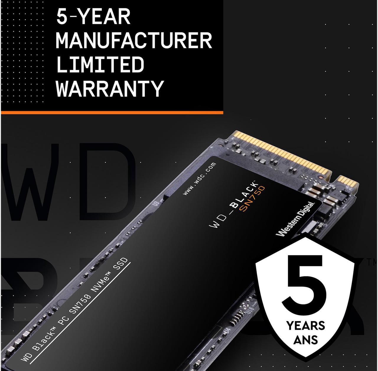 Alt view image 2 of 6 - Western Digital WD BLACK SN750 NVMe M.2 2280 1TB PCI-Express 3.0 x4 64-layer 3D NAND Internal Solid State Drive (SSD) WDS100T3X0C