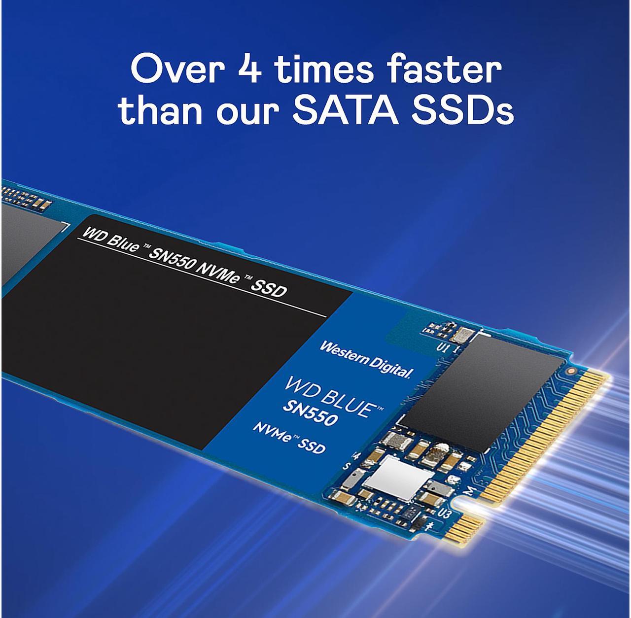 Alt view image 2 of 4 - Western Digital WD Blue SN550 NVMe M.2 2280 500GB PCI-Express 3.0 x4 3D NAND Internal Solid State Drive (SSD) WDS500G2B0C