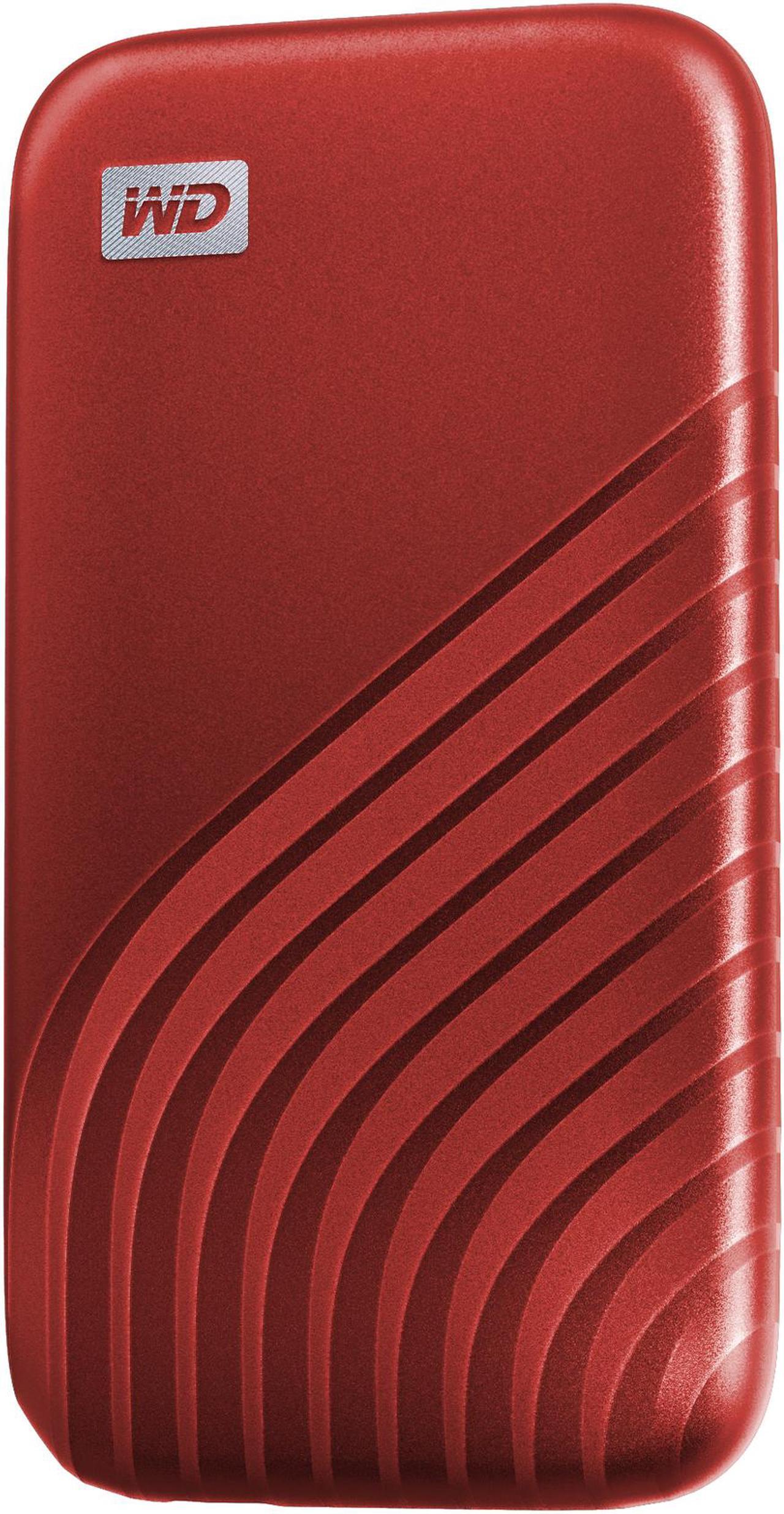 Main image of WD 1TB My Passport SSD External Portable Drive, Red, Up to 1,050 MB/s - WDBAGF0010BRD-WESN