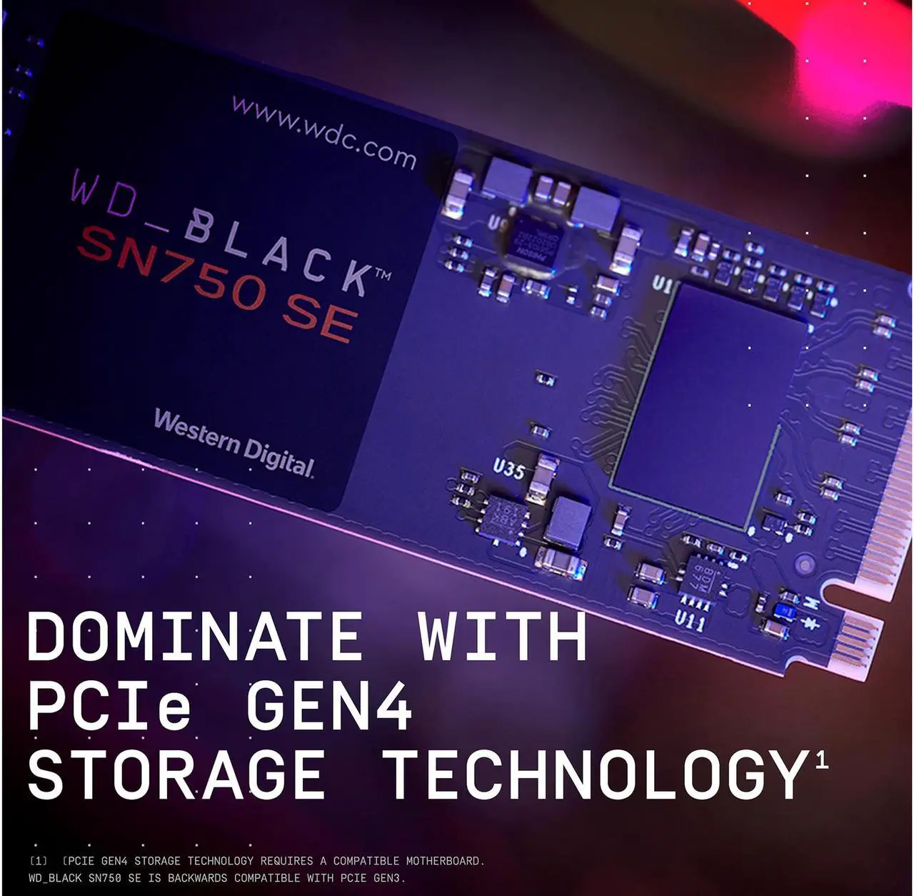 Alt view image 5 of 7 - Western Digital WD BLACK SN750 SE NVMe M.2 2280 250GB PCI-Express 4.0 Internal Solid State Drive (SSD) WDS250G1B0E