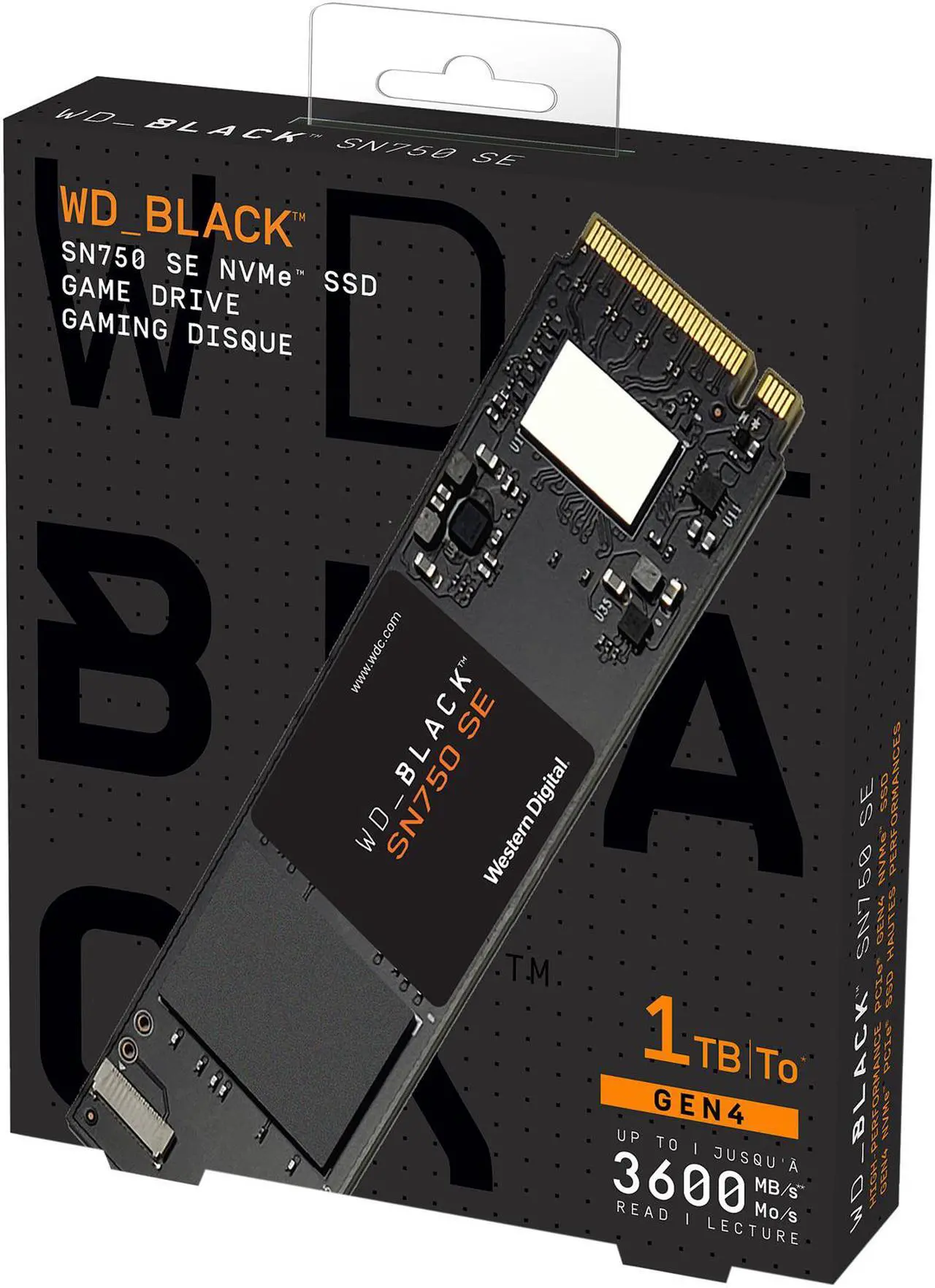 Alt view image 2 of 7 - Western Digital WD Black SN750 SE NVMe M.2 2280 1TB PCI-Express 4.0 Internal Solid State Drive (SSD) WDS100T1B0E