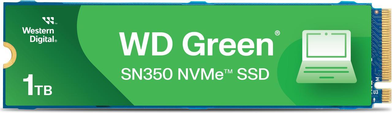 Western Digital WD Green SN350 NVMe M.2 2280 1TB PCI-Express 3.0 x4 Internal Solid State Drive (SSD) WDS100T3G0C