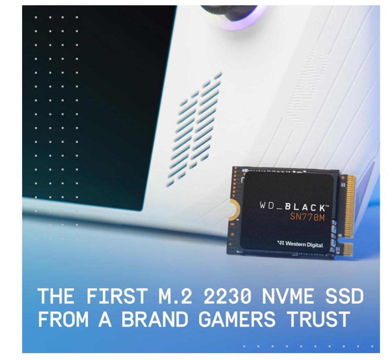 WD_BLACK 2TB SN770M M.2 2230 NVMe SSD for Handheld Gaming Devices, Speeds up to 5,150MB/s, TLC 3D NAND, Great for Steam Deck and Microsoft Surface -