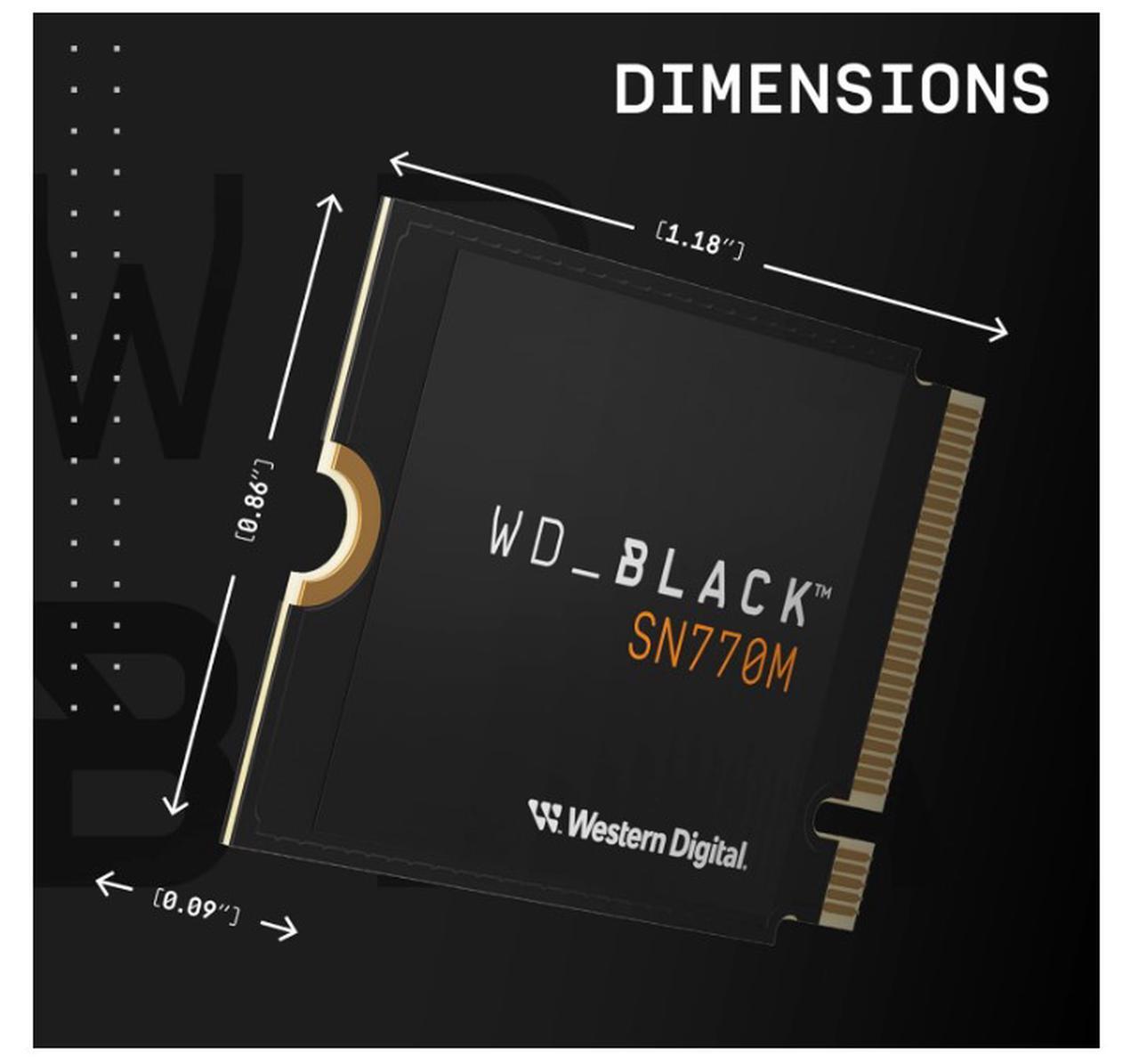 WD_BLACK 2TB SN770M M.2 2230 NVMe SSD for Handheld Gaming Devices, Speeds up to 5,150MB/s, TLC 3D NAND, Great for Steam Deck and Microsoft Surface -