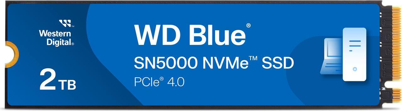 Western Digital 2TB WD Blue SN5000 NVMe SSD, PCIe Gen 4.0, up to 5,150 MB/s Read Speeds Internal Solid State Drive (SSD) WDS200T4B0E