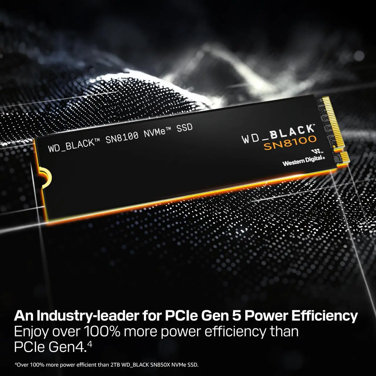 Alt view image 4 of 11 - WD_BLACK 1TB SN8100 NVMe SSD Internal Solid State Drive - Gen 5 PCIe 5.0x4, M.2 2280, Seq. Read Speeds Up to 14,900 MB/s, Best for AI Applications, Gaming, and Video Editing - WDS100T1X0M