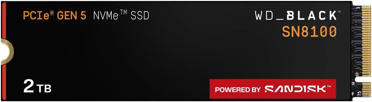 WD_BLACK SN8100 2TB PCIe Gen 5 x4 NVMe M.2 2280 solid state drive