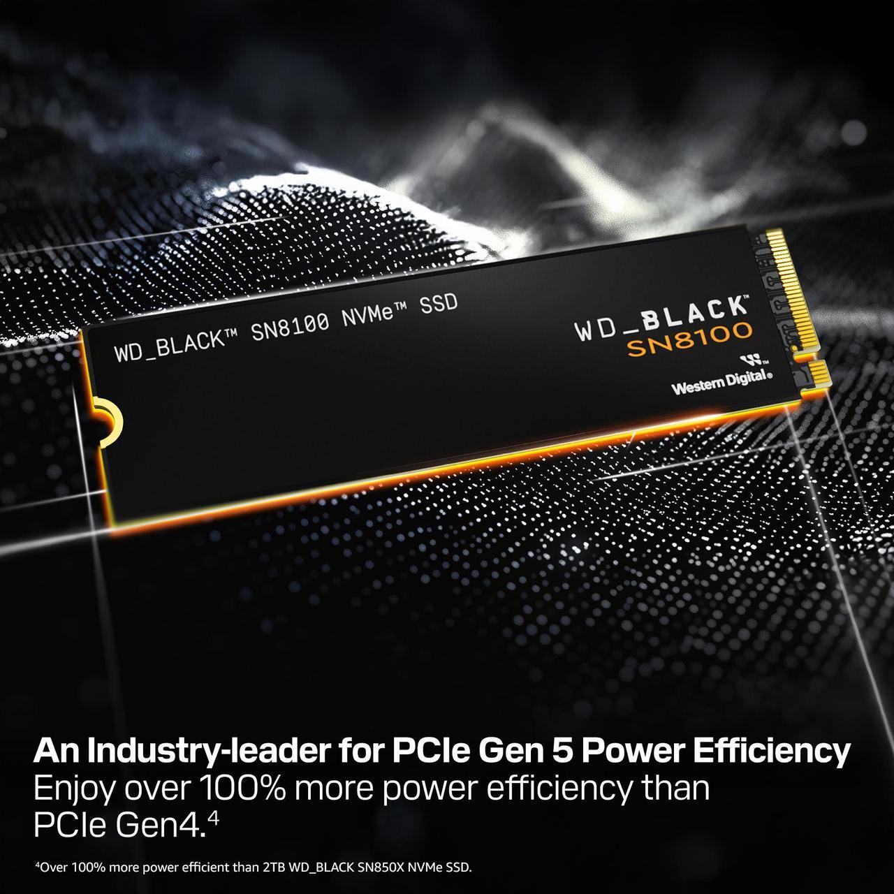Alt view image 3 of 11 - 4TB* WD_BLACK™ SN8100 PCIe® 5.0x4 NVMe™ M.2 SSD - WDS400T1X0M-00CMT0