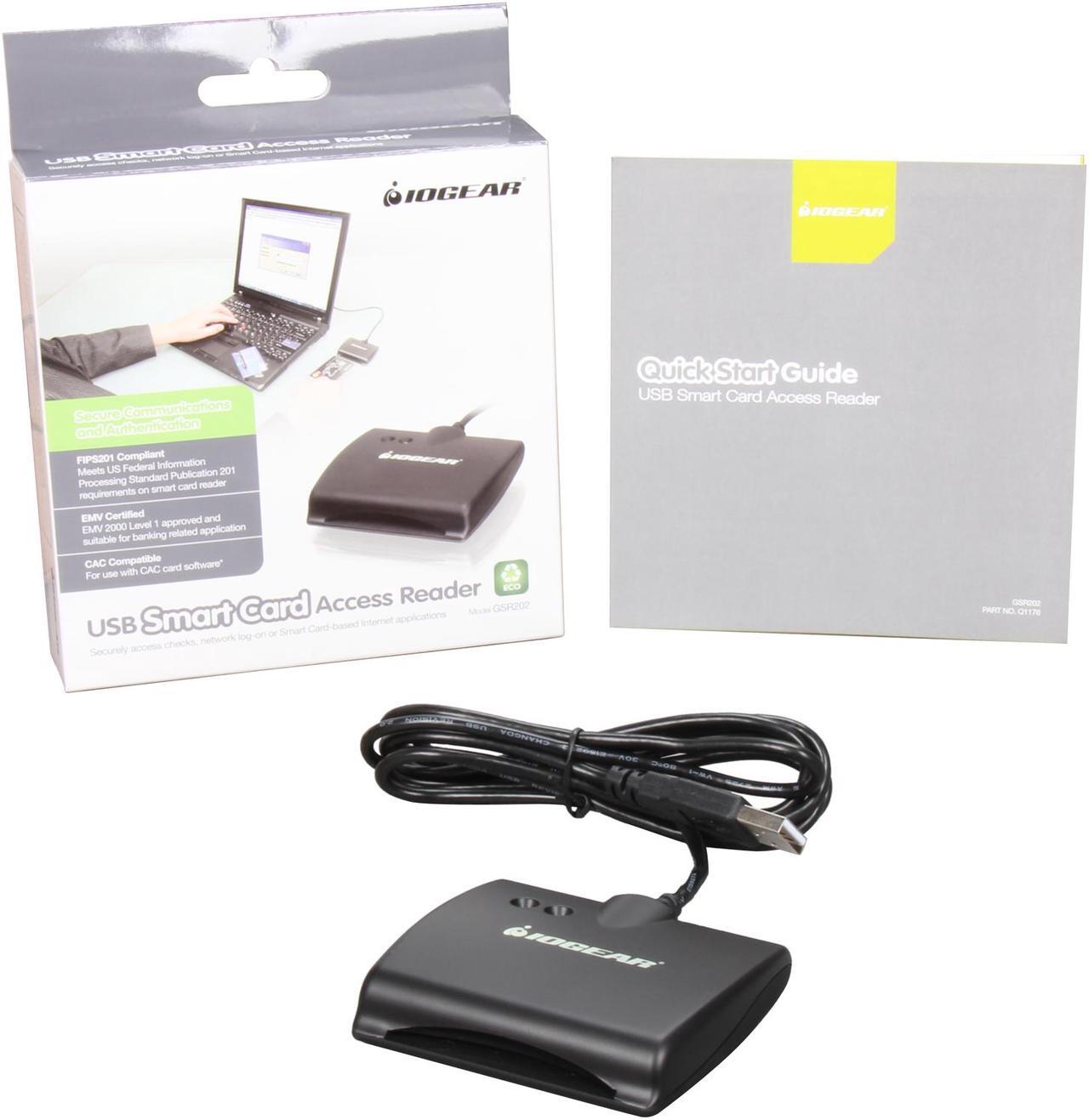 Alt view image 4 of 4 - IOGEAR GSR202 USB 2.0  Smart Card Acess Reader Black