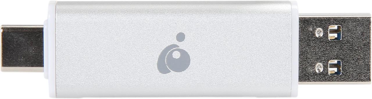 Alt view image 7 of 8 - IOGEAR GFR3C12 SD/microSD USB-C / USB-A Duo Card Reader/Writer