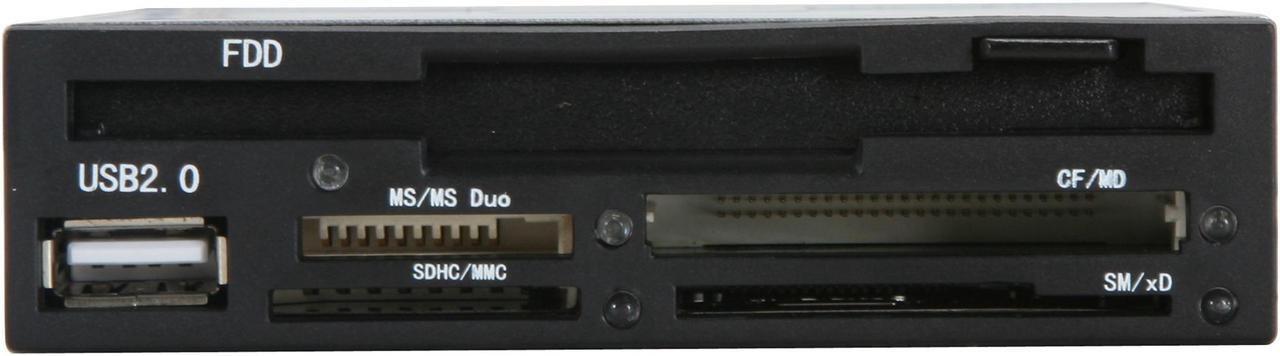 Alt view image 2 of 6 - SABRENT CRW-FLP2 All-in-one USB 2.0 Floppy Drive and 68in1 Internal Memory Card Reader & Writer - SDHC/VISTA