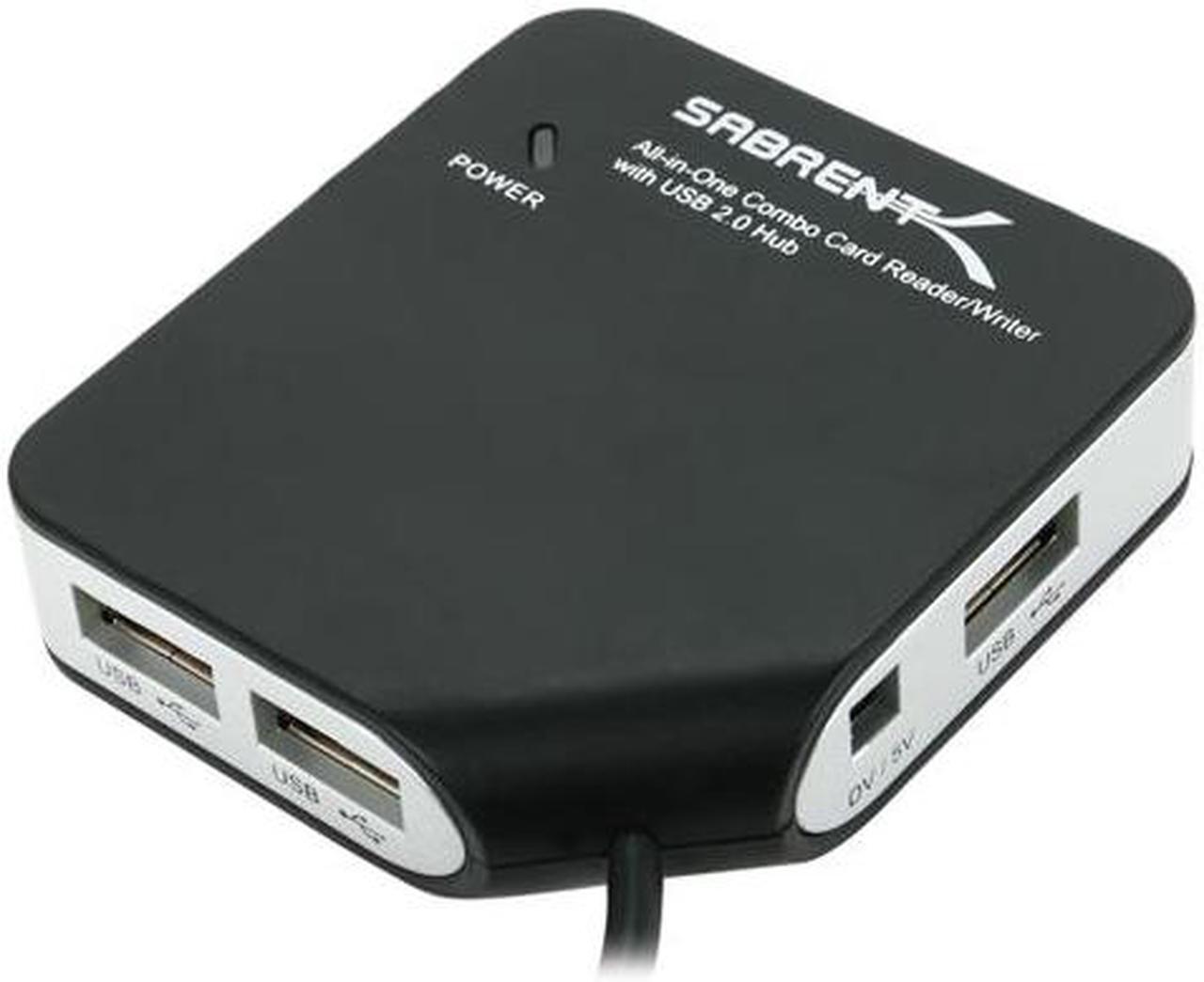 Main image of SABRENT CR-UHBC 68 in 1 USB 2.0 External Flash Memory Card Reader & Writer Plus 3 Port Hub