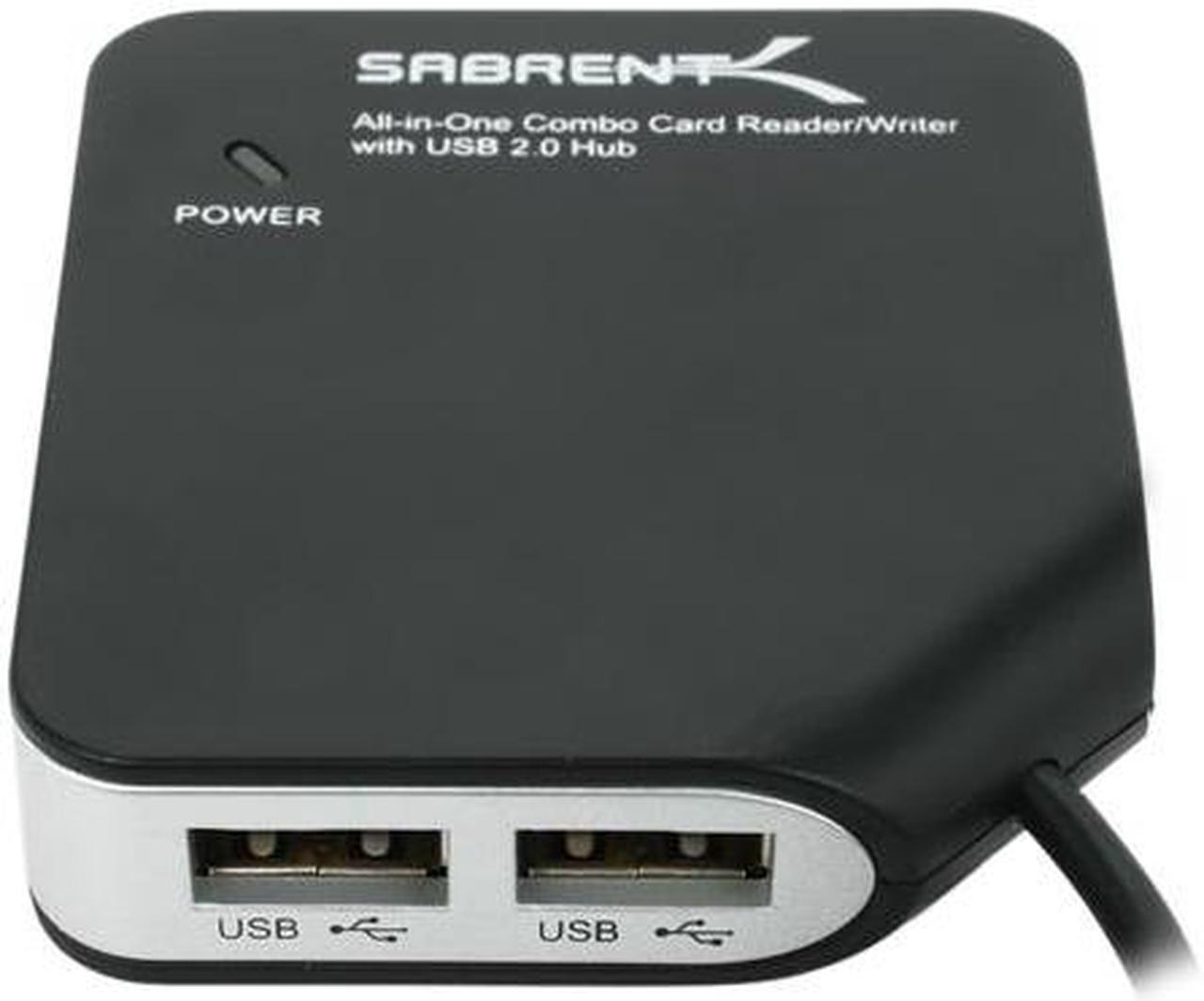 Alt view image 2 of 4 - SABRENT CR-UHBC 68 in 1 USB 2.0 External Flash Memory Card Reader & Writer Plus 3 Port Hub