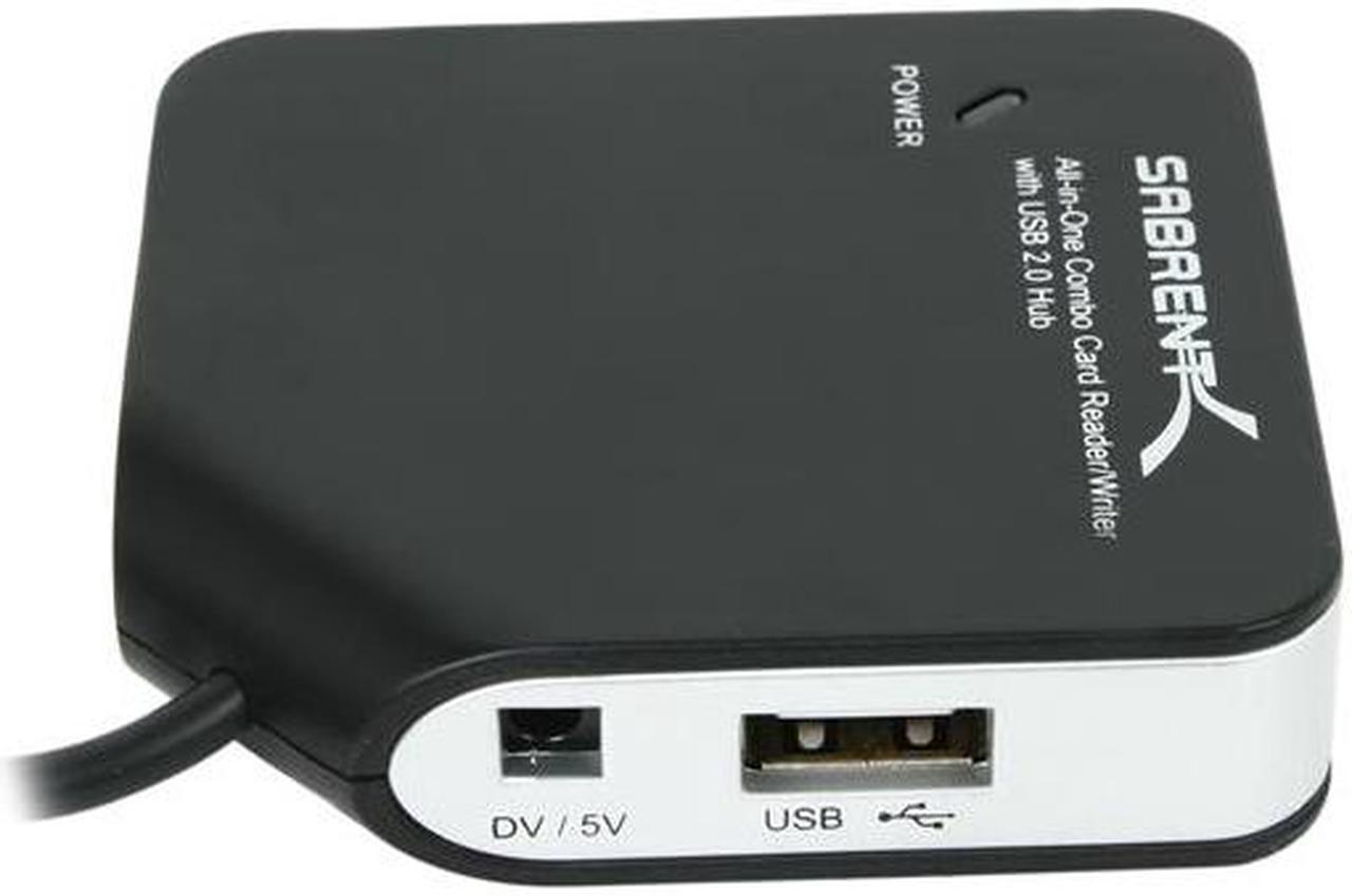 Alt view image 3 of 4 - SABRENT CR-UHBC 68 in 1 USB 2.0 External Flash Memory Card Reader & Writer Plus 3 Port Hub