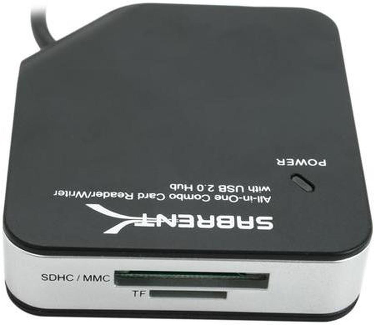 Alt view image 4 of 4 - SABRENT CR-UHBC 68 in 1 USB 2.0 External Flash Memory Card Reader & Writer Plus 3 Port Hub